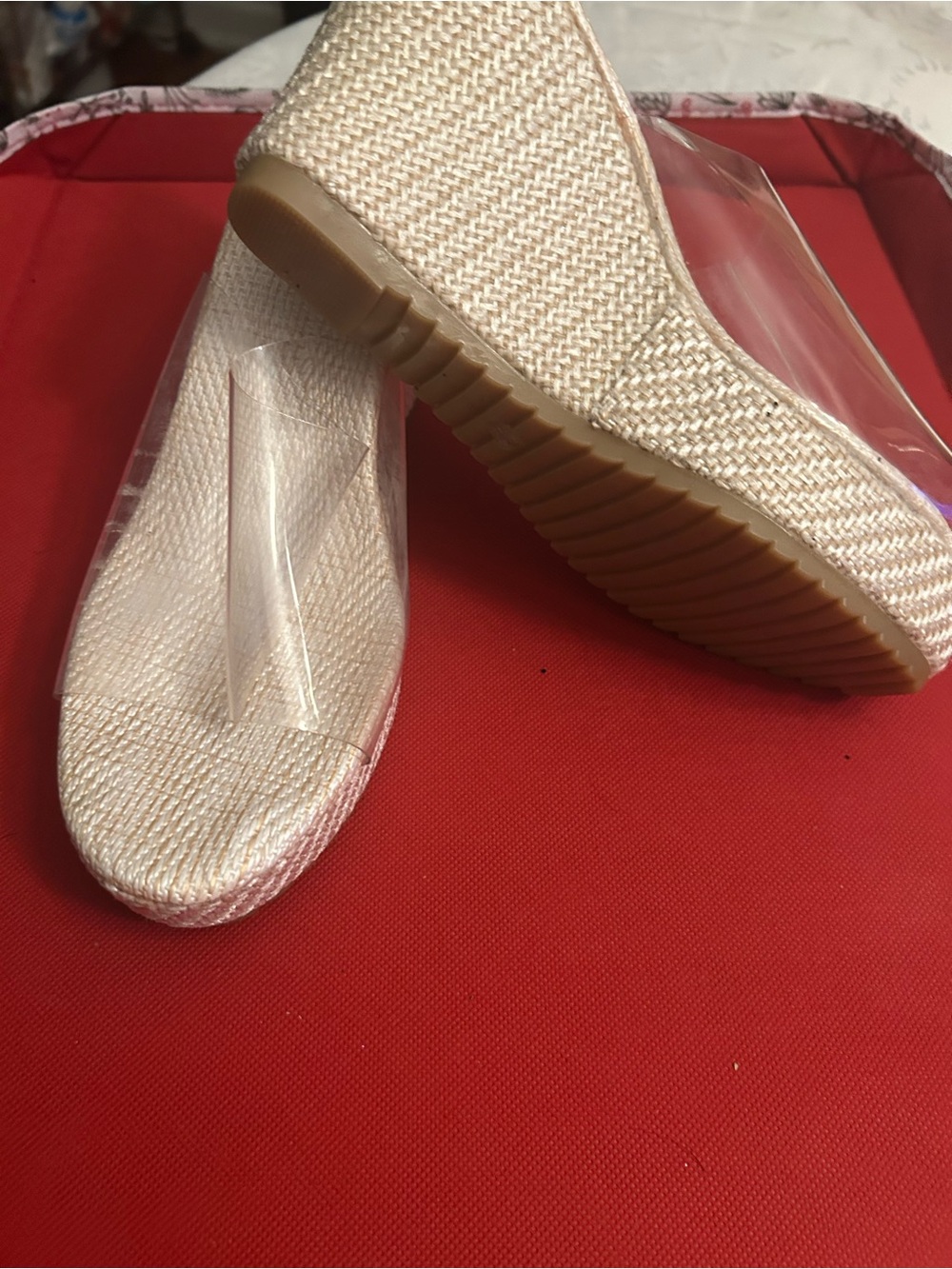 Women’s Espadrille Wedge Flats in Light Pink - Comfortable Summer Shoe